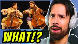 This is TALENT! 2 CELLOS THUNDERSTRUCK FIRST REACTION