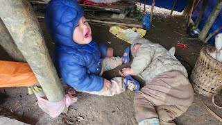 The kind uncle came back to visit the two children, but was chased away by his father.