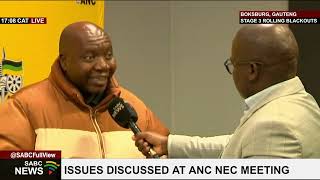 Issues discussed at ANC NEC meeting