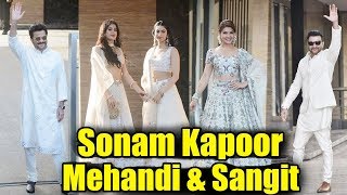 Bollywood Celebs At Sonam Kapoor's Mehndi Sangeet Ceremony