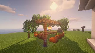 Minecraft Tutorial - How to make a BBQ area with a grill