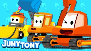 Construction Vehicles | Heavy Equipment Song | Vehicle Songs for Kids | Preschool Songs | JunyTony