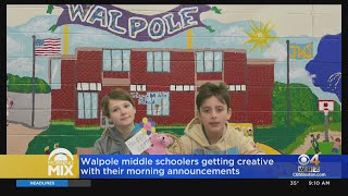 Students at Walpole middle school do daily newscast