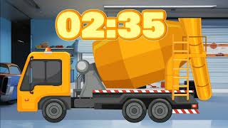 3 Minute Timer With Music For Classroom -  Concrete Mixer Truck