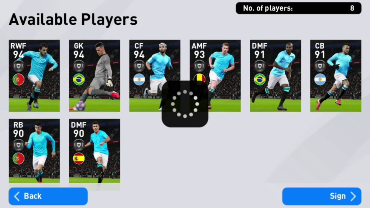 Club Selection: Manchester B : PES 2020 Mobile - YouTube