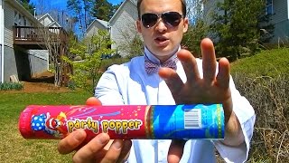 Giant Party Popper in Slow Motion - Slow Mo Lab