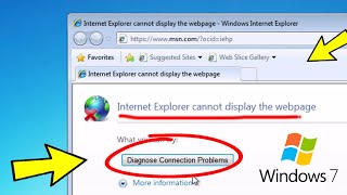 Fix Internet Explorer cannot display the page - Diagnose connection problems Error in Windows 7 🌐✅