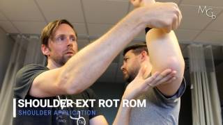 Shoulder external rotation monitoring with visual feedback