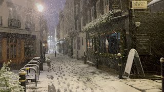 London SNOW Walk ⛄ Finally Snowing in Central London | 4K HDR Walking Tour