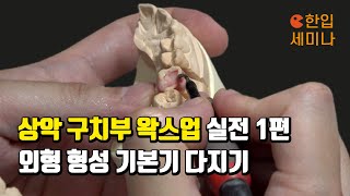 (구치부 왁스업 실습 1편) 오래 기다리셨죠? 상악 6번 왁스업 보여드립니다🙋 I 치과기공사 치아형태학