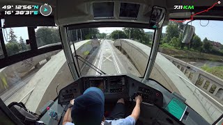 Výjezd vozovna Pisárky - Maloměřický most [Pragoimex EVO 2] [Tram Cab View]