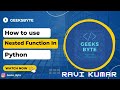 Python Tutorial:  Nested function & nonlocal keyword in Python