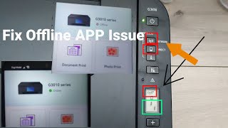 Offline gray Canon Pixma printer G3416 G3010 Series on phone app Canon not working - not printing