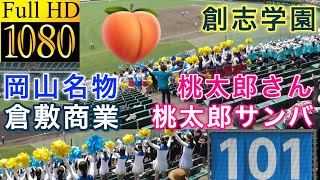 桃太郎さん 桃太郎サンバ 岡山名物 創志学園 倉敷商業 応援風景 応援団 吹奏楽部 ブラバン ブラバン甲子園 甲子園 第101回全国高等学校野球選手権岡山大会 マスカットスタジアム 西純矢 アルプス