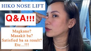 HIKO NOSE LIFT UPDATE AFTER A MONTH | Q\u0026A | Philippines