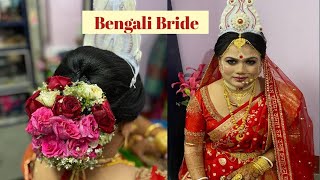 আমার  মিষ্টি ব্রাইড যখন childhood friend কেমন সাজালাম তাকে on her wedding day ll makeup tutorial ll