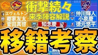 【知念慶が鹿島？！】衝撃移籍報道続々…反逆ベガルタ仙台はエヴェルトンや郷家友太\u0026ポジショナルプレー台頭FC東京は仲川輝人や小泉慶…！