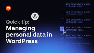 WordPress data export & erasure tutorial
