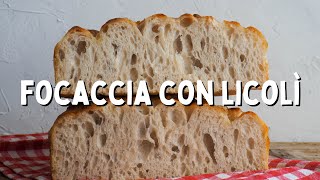 FOCACCIA ALTA, ALVEOLATA e sofficissima con LICOLì (lievito coltura liquida), spiegata passo passo