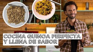 Cocina quinoa perfecta y llena de sabor | 3 quinuas deliciosas | Recetas saludables con quinoa