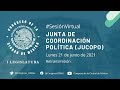 #SesiónVirtual de la Junta de Coordinación Política (Jucopo), lunes 21 de junio, 2021.