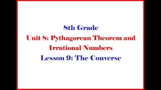 8 8 9 Mathematics Grade 8 Unit 8 Lesson 9 Morgan