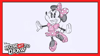 Minnie Mouse Cartoon Comes to Life! 🖌 | How NOT To Draw | @disneychannel
