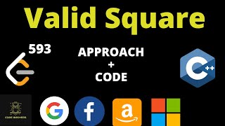 Valid Square Leetcode | Leetcode 593 | Leetcode November Challenge
