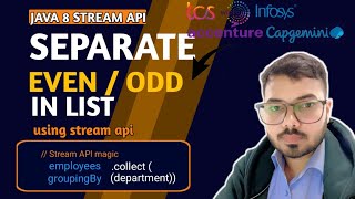 Separate Even and Odd Numbers from a List using Java Stream API | Java 8 Interview Question