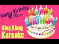 Happy Birthday - E major - Sing Along Karaoke