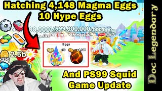 Pets GO! and Pet Sim 99 - 4100+ Magma Eggs, Hype Egg Hatch, Squid Games and Pet Giveaways in PS99