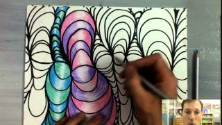 Op Art Column Coloring A B Pattern (Part 2/2)
