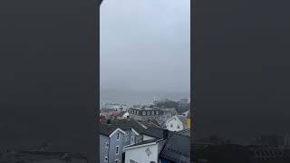 Raining day, from my window in Norway Tromsø. 10 am of 23 September 2023