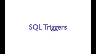 SQL Triggers
