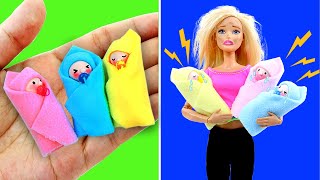 DIY BARBIE HACKS AND CRAFTS: Making Miniature Baby, Doll and more