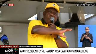 LGE 2021 | ANC president Cyril Ramaphosa campaigns in Tshwane, encourages COVID-19 vaccination