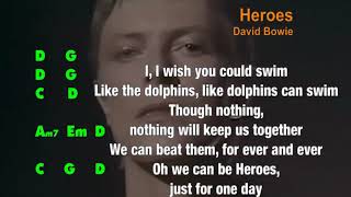 Heroes by David Bowie lyrics and chords