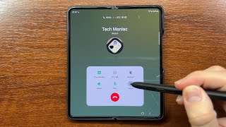 Samsung Galaxy Z Fold 4 Incoming Call with S Pen Pro Stylus