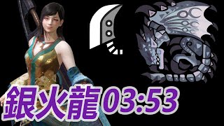 銀火龍 Silver Rathalos 大劍 Great Sword【03：53】【魔物獵人 世界 Monster Hunter World】