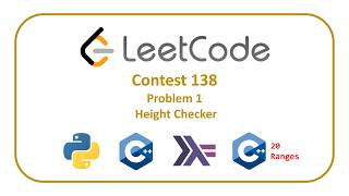 Leetcode 138 Problem 1 - Height Checker