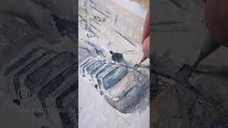 Madrid streets - watercolor #interstellar #piano #watercolortutorial