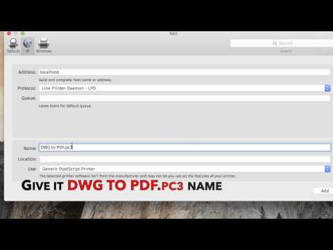 Adding DWG to PDF printer in Mac OS X for use with AutoCAD for Mac Adding DWG to PDF printer in Mac OS X for use with AutoCAD for Mac