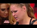 natalya helps ronda rousey leave the arena following bella twins attack raw exclusive oct 8 2018