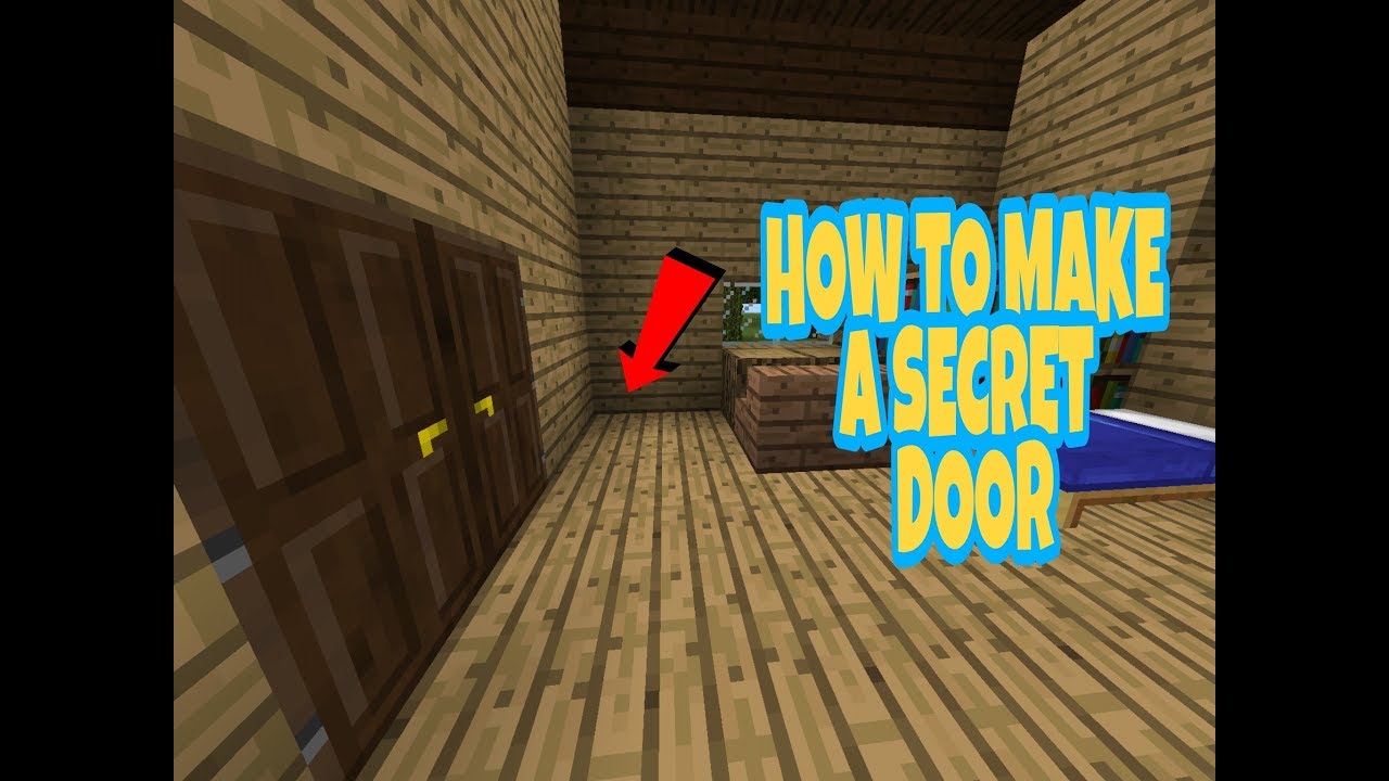 How To Make A Secret Door In Minecraft Pe Youtube