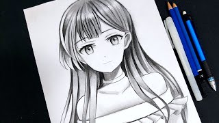 How to Draw Anime- Cute Girl (Anime Drawing Tutorial for Beginners)