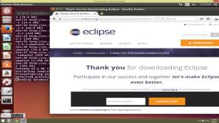 Installing Eclipse on Ubuntu - "hello world" in java