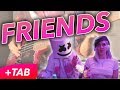 Friends - Marshmello & Anne-Marie (BASS COVER +TAB)