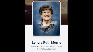 Lenora "Mimi" Morris Memorial, Nov 29, 1PM Central