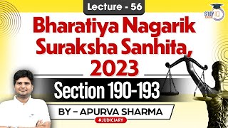 BNSS,2023 | New Criminal Law | Section 190-193 | Lecture- 56 | By Apurva Sharma