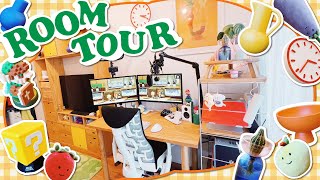 【ルームツアー】ゲーム実況者ちささこのカラフルポップな部屋紹介🌼🧃🍊